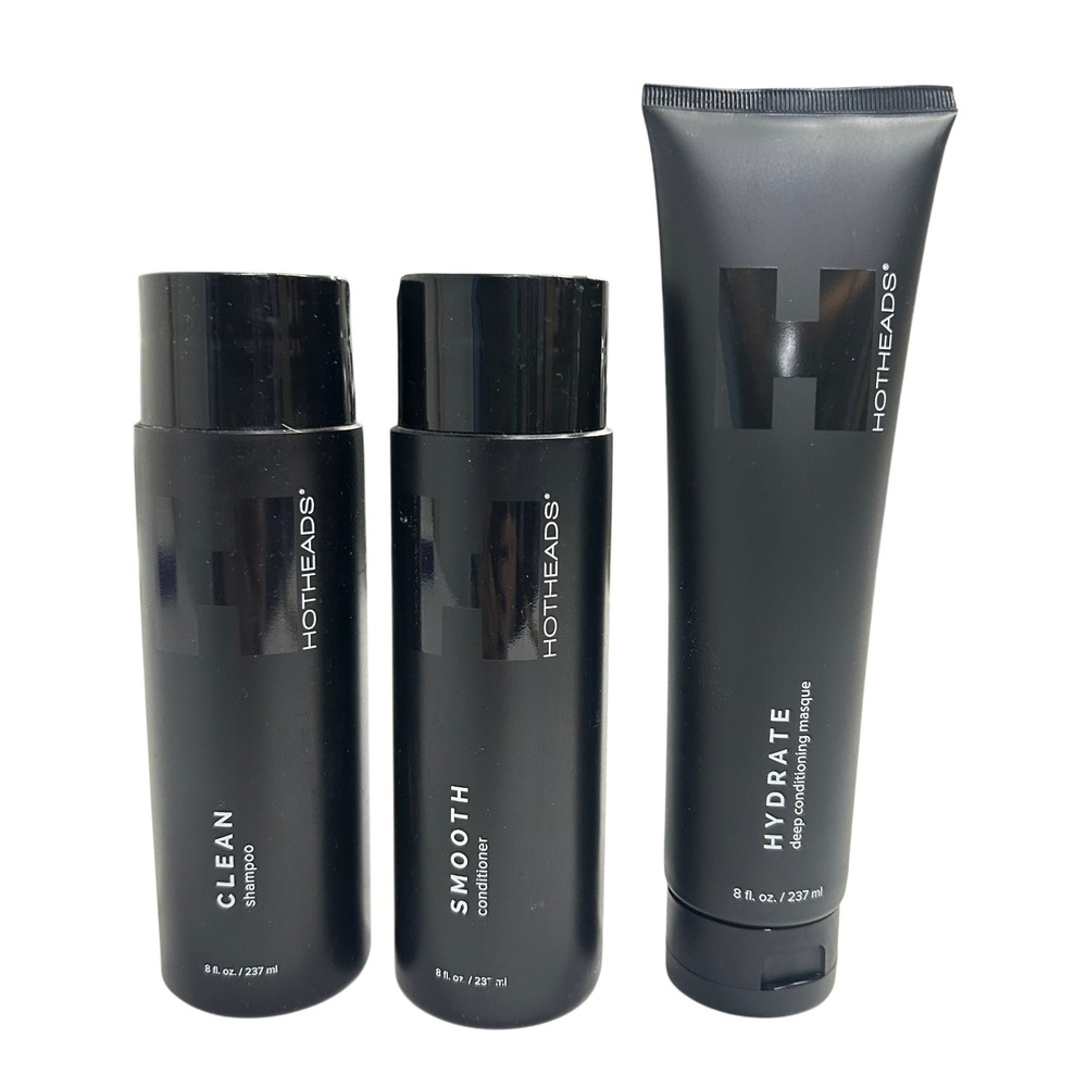 Hotheads Hair Extension Care Set Clean Shampoo Smooth Conditioner Hydrate Masque